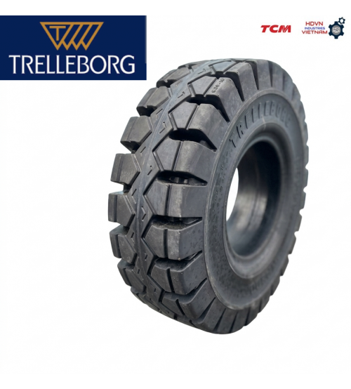Lốp đặc 650-10 Trelleborg XP800, sản xuất tại Sri Lanka, dùng cho xe nâng 3 tấn 3.5 tấn 